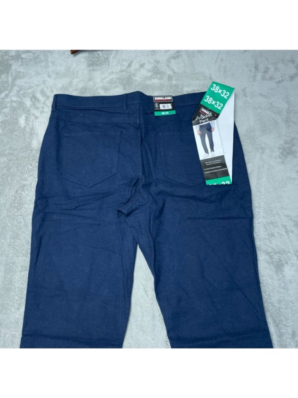 Kirkland Signature Men's 38x32 Navy 5-Pocket Stretch Pants d1753 - Picture 7 of 11